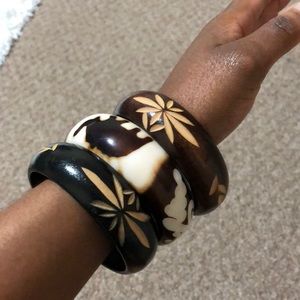 African wooden bangles